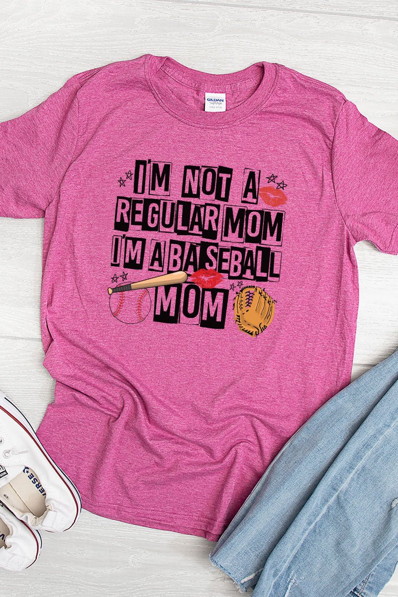 Not A Regular Mom Baseball Mom Softstyle Adult T-Shirt - Wholesale Accessory Market