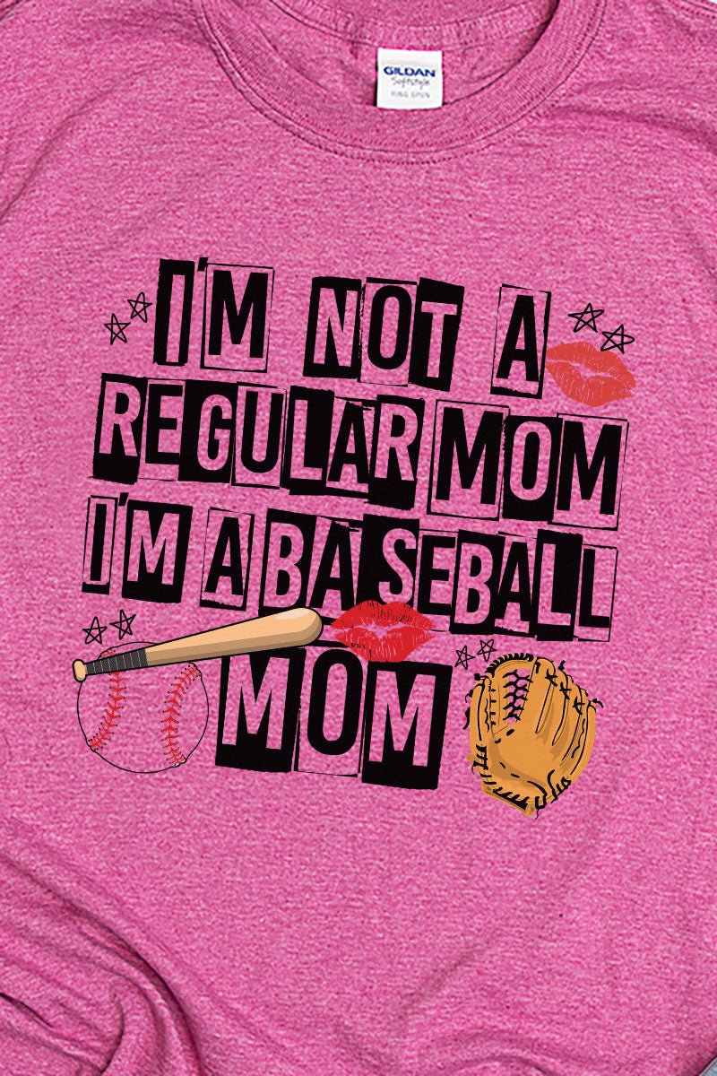 Not A Regular Mom Baseball Mom Softstyle Adult T-Shirt - Wholesale Accessory Market