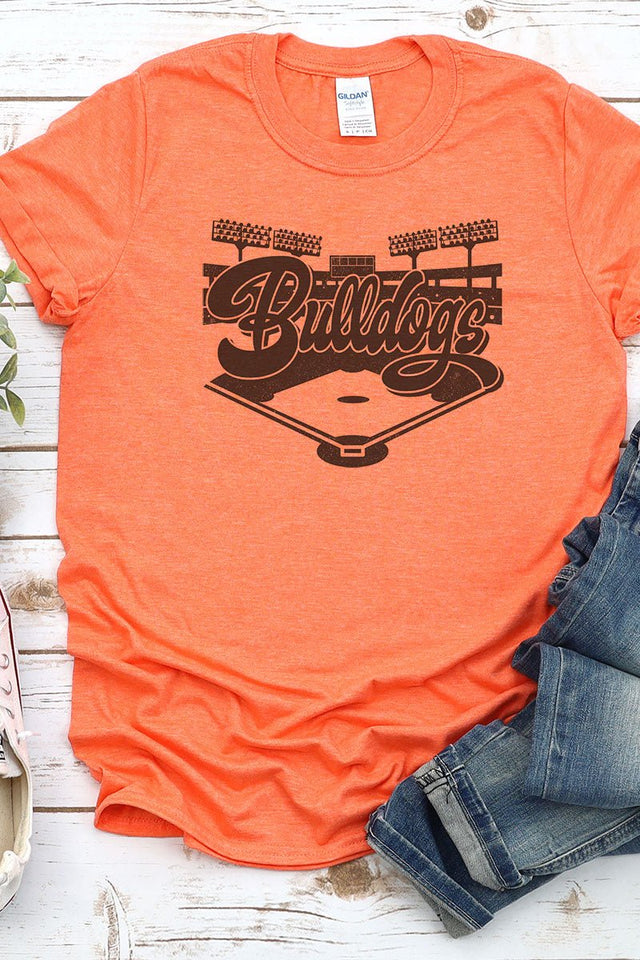 Baseball Diamond Bulldogs Softstyle Adult T-Shirt - Wholesale Accessory Market