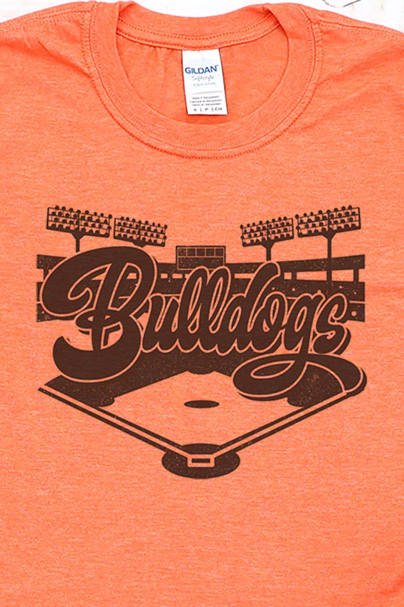 Baseball Diamond Bulldogs Softstyle Adult T-Shirt - Wholesale Accessory Market