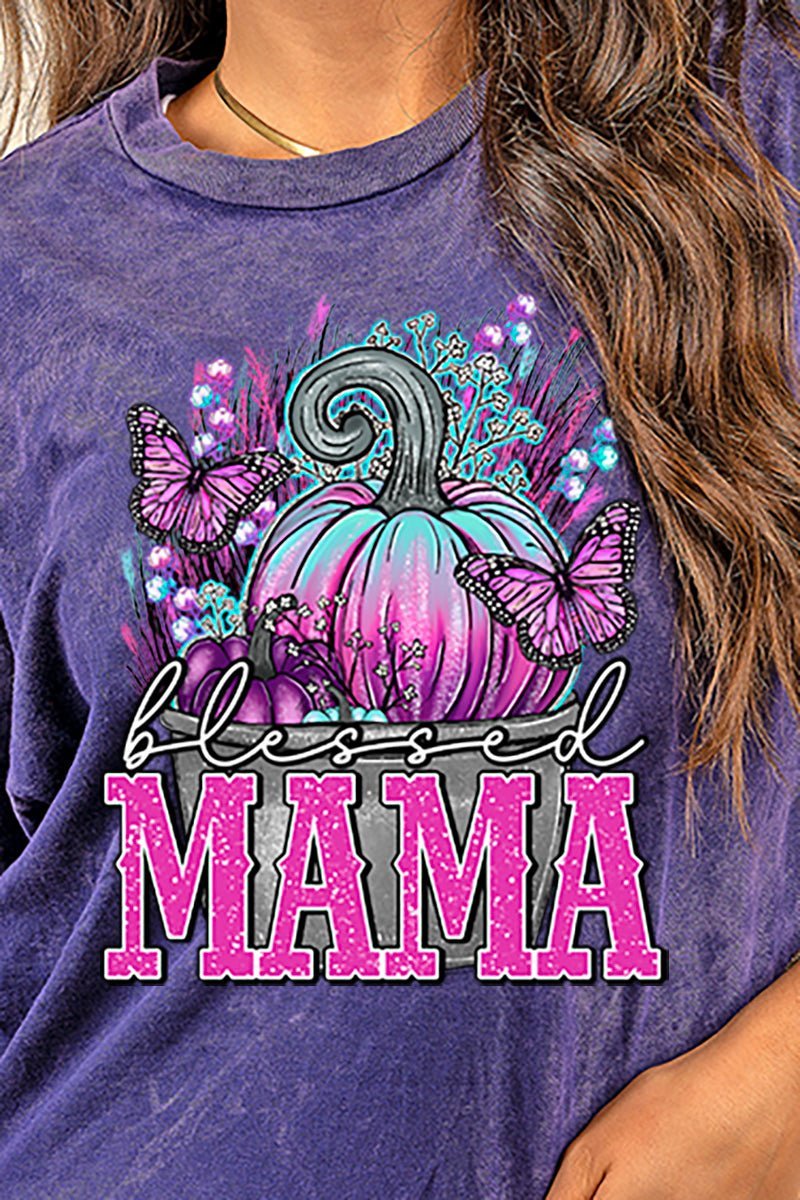 Pumpkin Blessed Mama Vintage T-Shirt - Wholesale Accessory Market