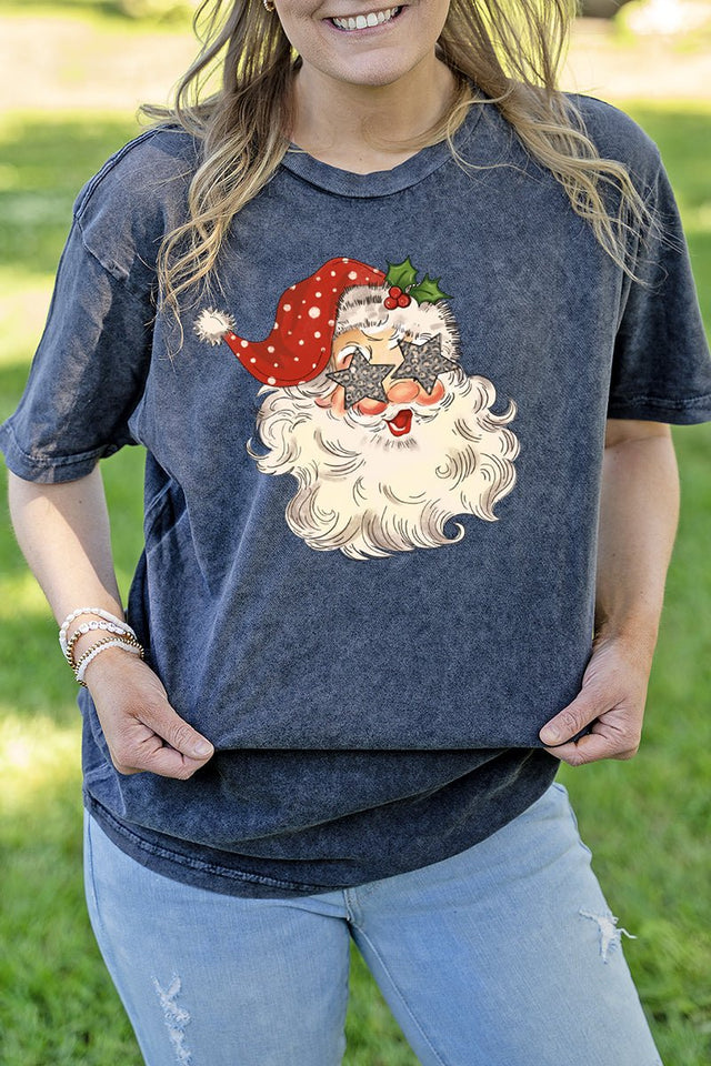 Star Eyes Santa Vintage T-Shirt - Wholesale Accessory Market