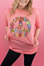 Flower Peace Adult Soft-Tek Blend T-Shirt - Wholesale Accessory Market