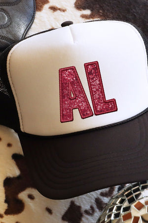 Faux Sequin AL Foam Mesh Back Trucker Cap - Wholesale Accessory Market