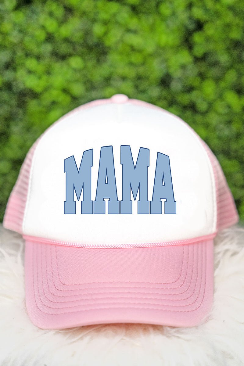 Blue Arched Mama Foam Mesh Back Trucker Cap - Wholesale Accessory Market