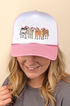 Farm Animals Country Christmas Foam Mesh Back Trucker Cap - Wholesale Accessory Market