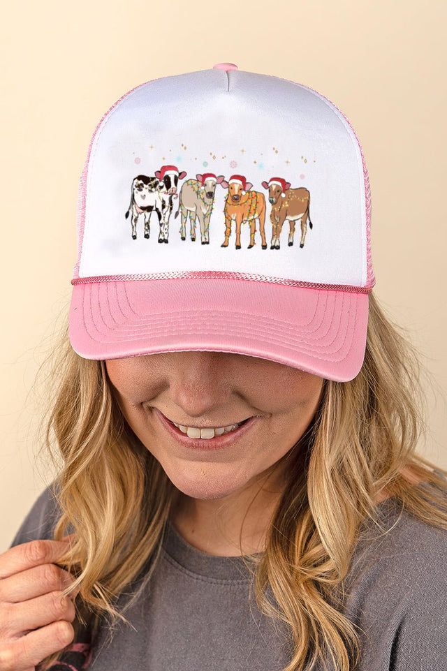 Farm Animals Country Christmas Foam Mesh Back Trucker Cap - Wholesale Accessory Market