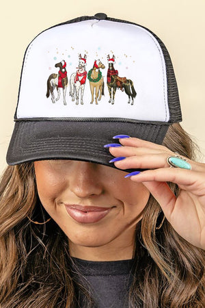 Horse Country Christmas Foam Mesh Back Trucker Cap - Wholesale Accessory Market