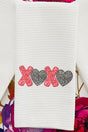 Doodle XOXO Faux Sequin Transfer Waffle Kitchen Towel - Wholesale Accessory Market