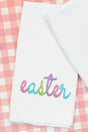 Easter Faux Tinsel Transfer Waffle Kitchen Towel - Wholesale Accessory Market