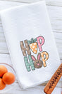 Hip Hop Easter Doodle Waffle Kitchen Towel - Wholesale Accessory Market