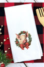 Little Piggy Christmas On the Farm Waffle Kitchen Towel - Wholesale Accessory Market