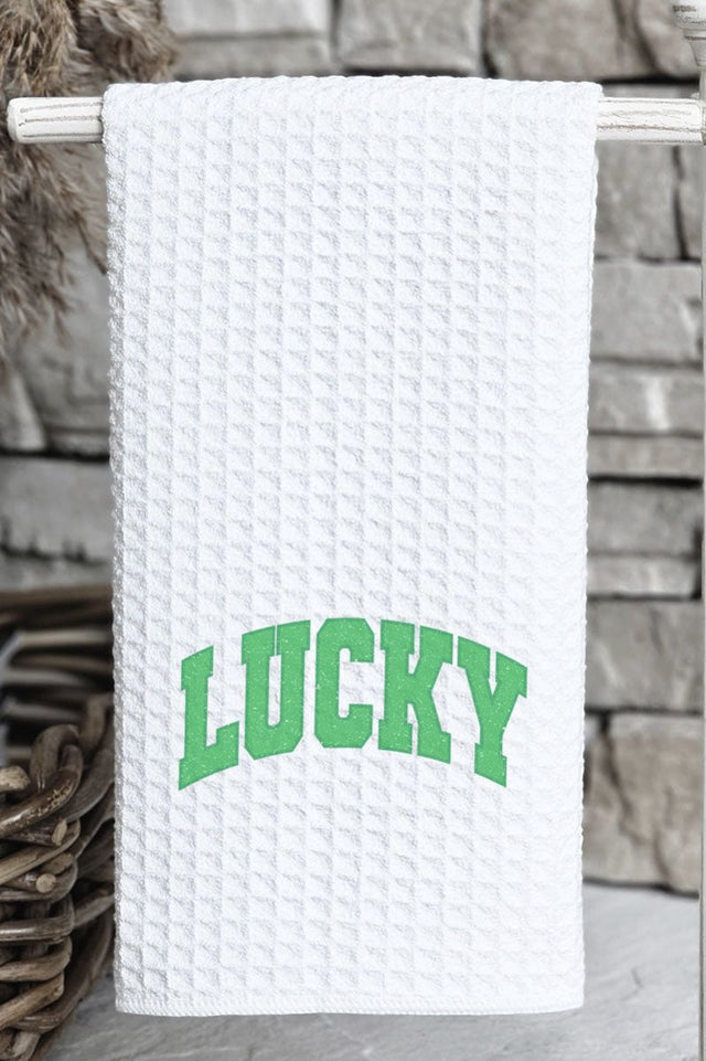 Lucky Varsity Waffle Kitchen Towel - Wholesale Accessory Market