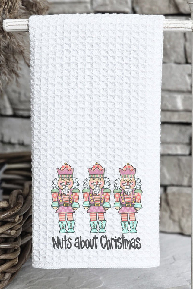 Nuts About Christmas Waffle Kitchen Towel - Wholesale Accessory Market