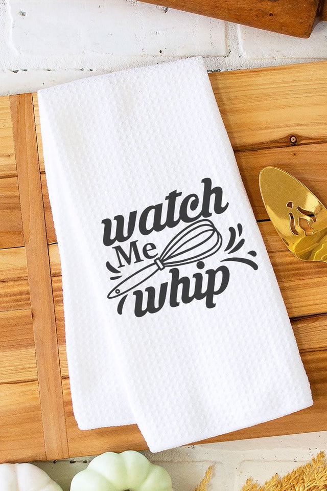 Watch Me Whip Waffle Kitchen Towel - Wholesale Accessory Market