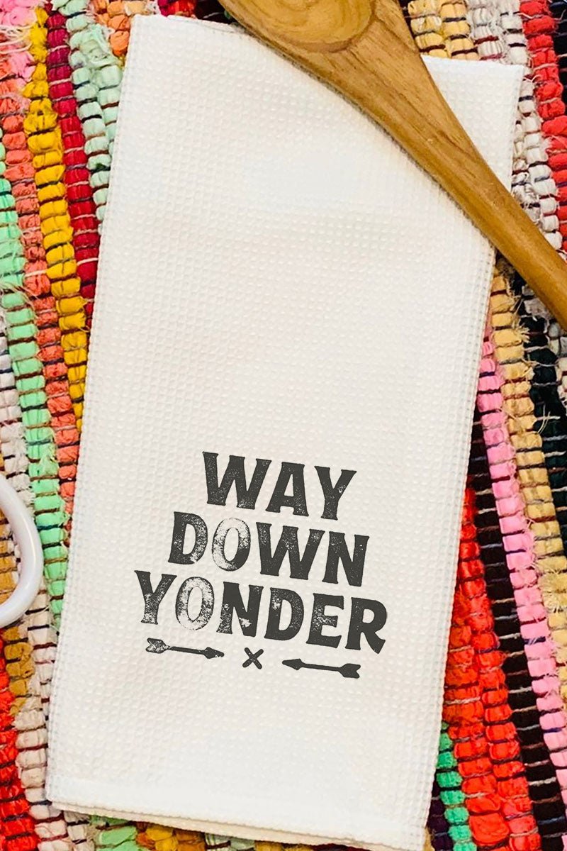 Way Down Yonder Waffle Kitchen Towel - Wholesale Accessory Market