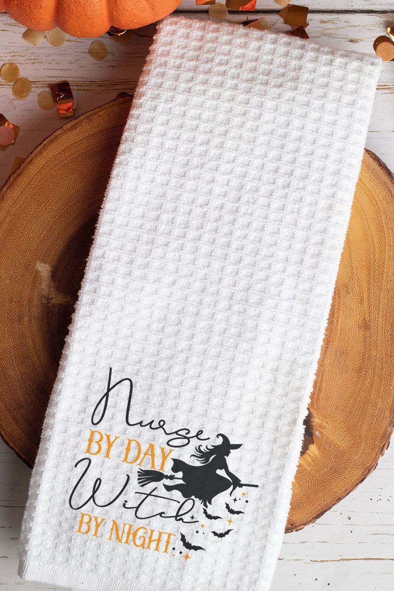 Witch By Night Nurse Waffle Kitchen Towel - Wholesale Accessory Market