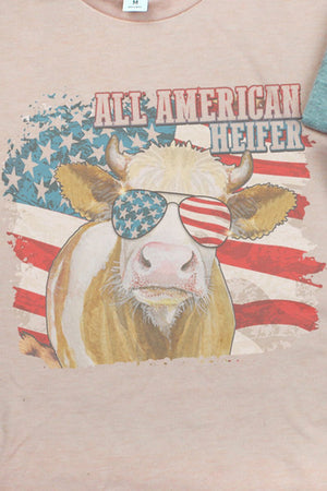 All American Heifer Unisex Poly-Rich Blend Tee - Wholesale Accessory Market