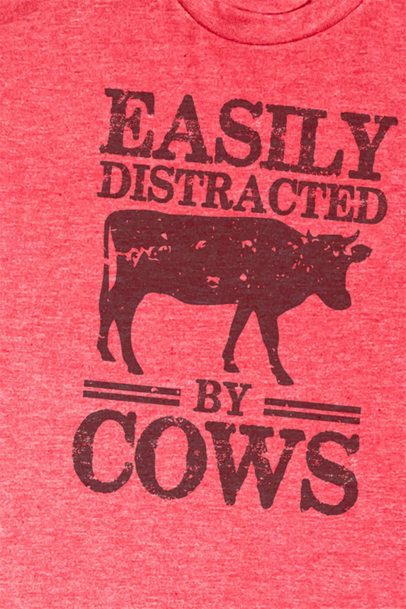 Easily Distracted By Cows Unisex Poly-Rich Blend Tee - Wholesale Accessory Market