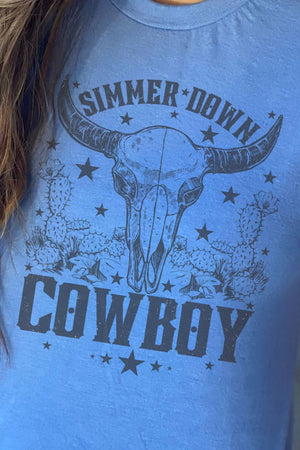 Simmer Down Cowboy Unisex Poly-Rich Blend Tee - Wholesale Accessory Market