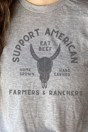 Support American Farmers & Ranchers Unisex Poly-Rich Blend Tee - Wholesale Accessory Market