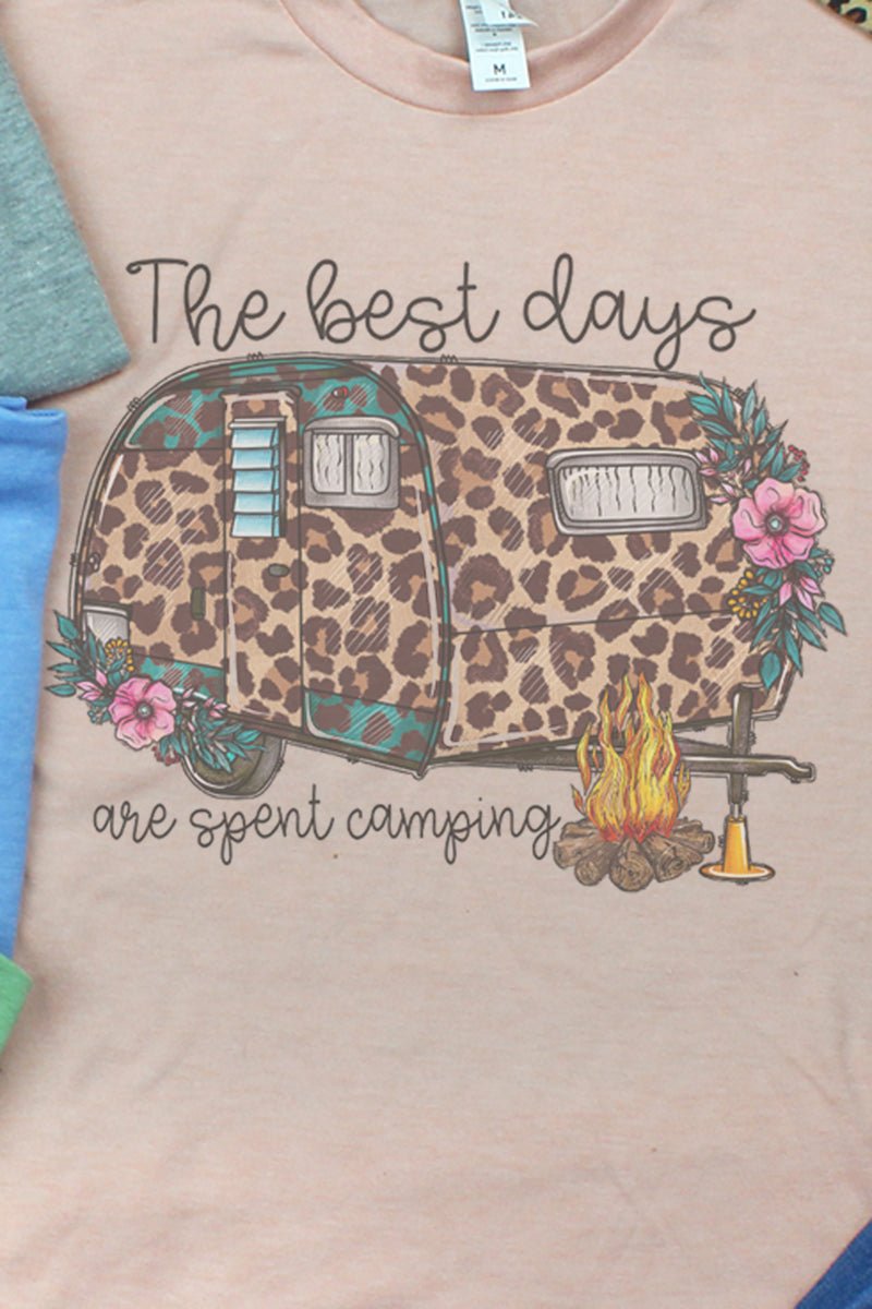 The Best Days Are Spent Camping Unisex Poly-Rich Blend Tee - Wholesale Accessory Market