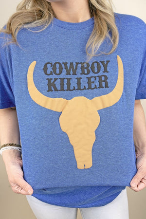 Cowboy Killer Puff Vinyl Unisex Poly-Rich Blend Tee - Wholesale Accessory Market