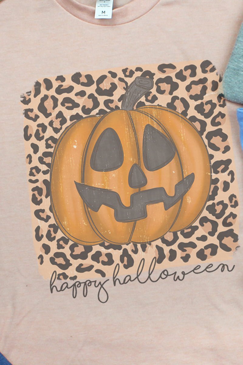 Happy Halloween Jack-O-Leopard Unisex Poly-Rich Blend Tee - Wholesale Accessory Market