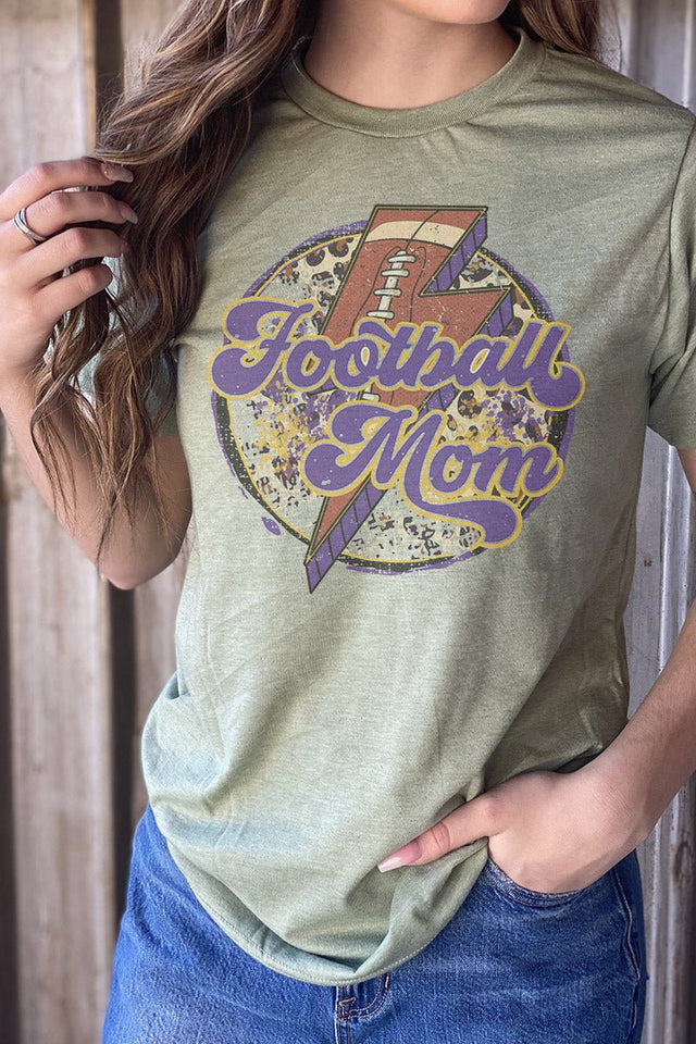 Rad Circle Football Mom Purple Unisex Poly-Rich Blend Tee - Wholesale Accessory Market