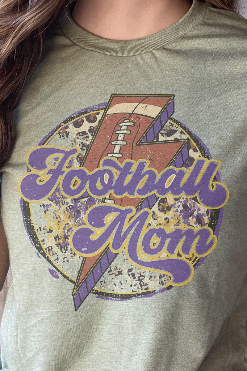 Rad Circle Football Mom Purple Unisex Poly-Rich Blend Tee - Wholesale Accessory Market