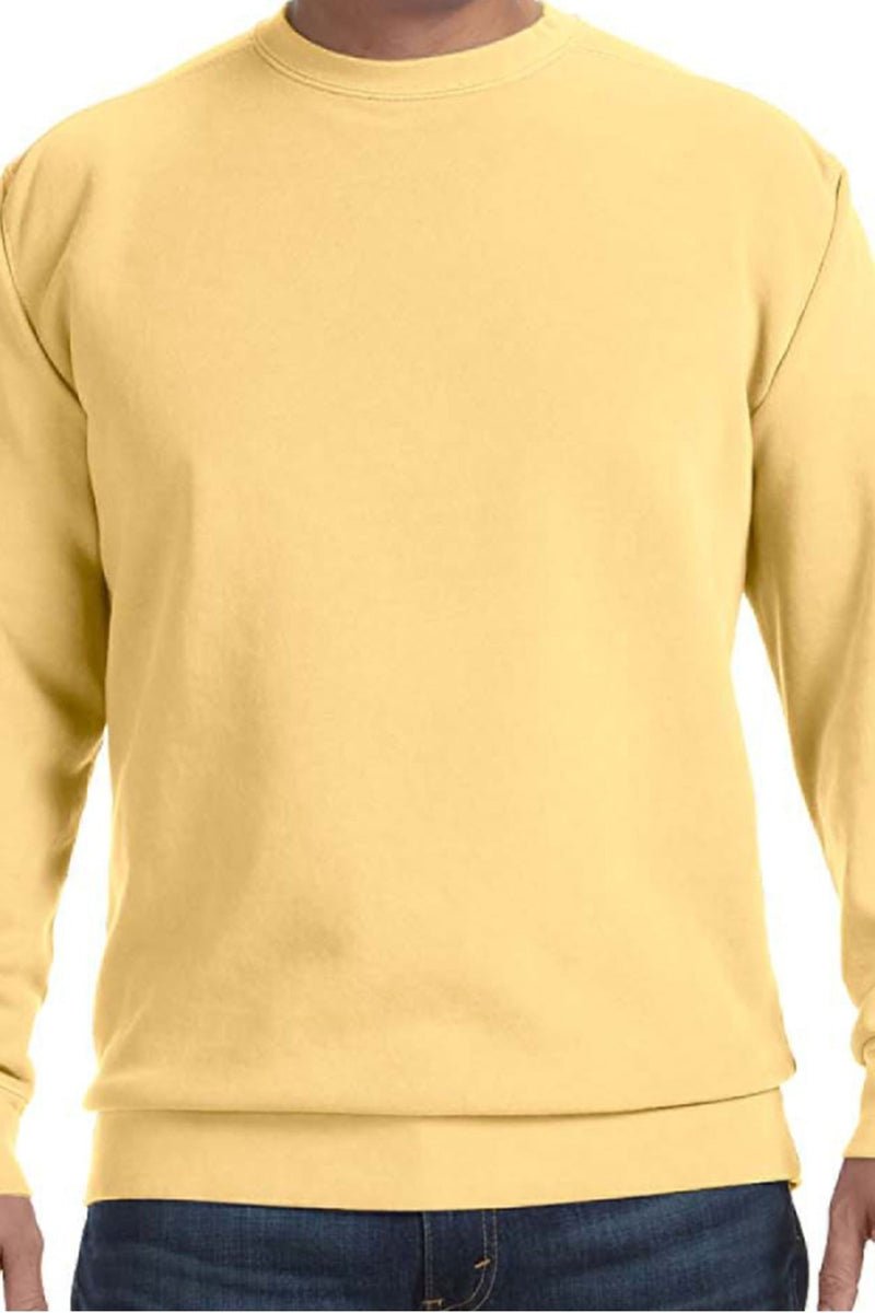Comfort Colors Embroidered Sweatshirt -- Monogram Crewneck, Cozy