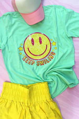 Keep Smiling Adult Ring-Spun Cotton Tee - Wholesale Accessory Market