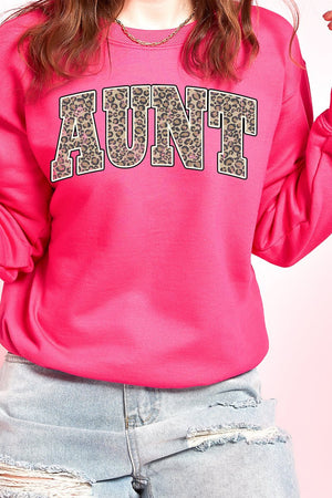 Arched Aunt Leopard Heavy-weight Crew Sweatshirt - Wholesale Accessory Market