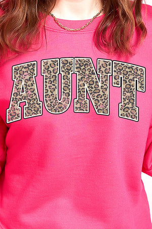 Arched Aunt Leopard Heavy-weight Crew Sweatshirt - Wholesale Accessory Market