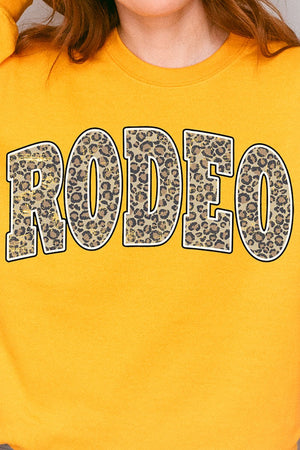 Arched Rodeo Leopard Heavy-weight Crew Sweatshirt - Wholesale Accessory Market