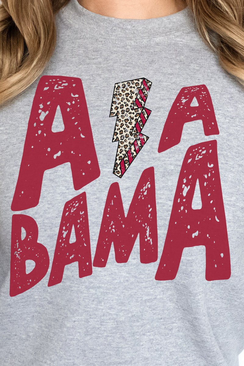 Crimson Alabama Bolt Heavy-weight Crew Sweatshirt - Wholesale Accessory Market