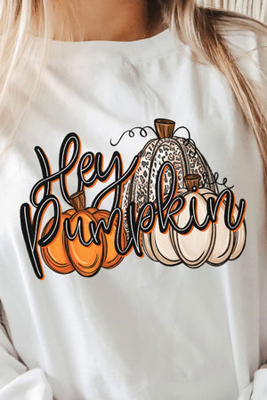 Hey Pumpkin Heavy-weight Crew Sweatshirt - Wholesale Accessory Market