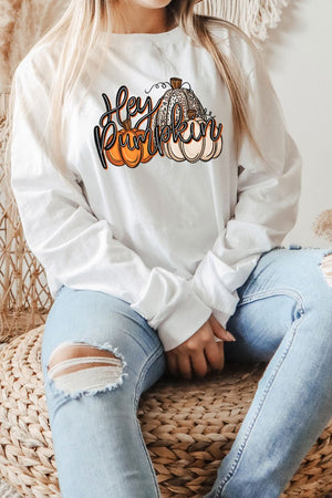 Hey Pumpkin Heavy-weight Crew Sweatshirt - Wholesale Accessory Market