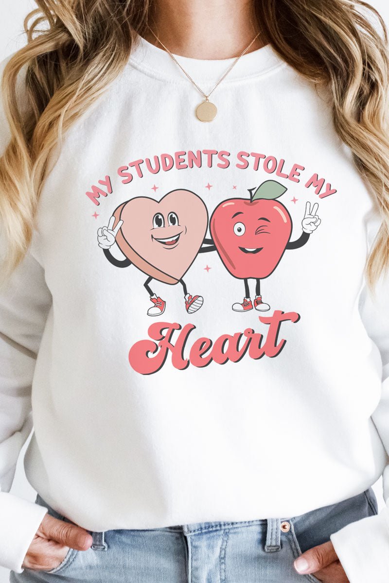 My Students Stole My Heart Heavy-weight Crew Sweatshirt - Wholesale Accessory Market