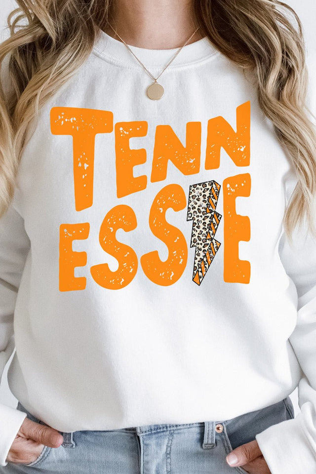 Orange Tennessee Bolt Heavy-weight Crew Sweatshirt - Wholesale Accessory Market