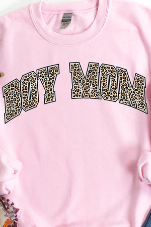 Arched Boy Mom Leopard Heavy-weight Crew Sweatshirt - Wholesale Accessory Market