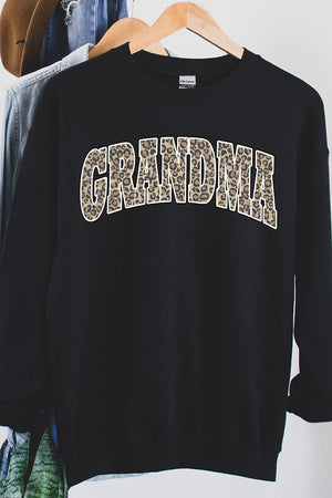 Arched Grandma Leopard Heavy-weight Crew Sweatshirt - Wholesale Accessory Market