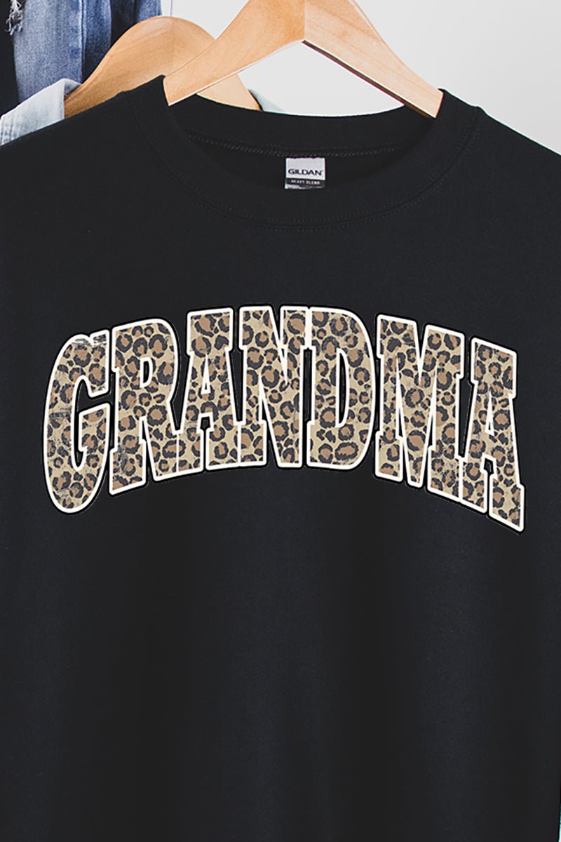 Arched Grandma Leopard Heavy-weight Crew Sweatshirt - Wholesale Accessory Market