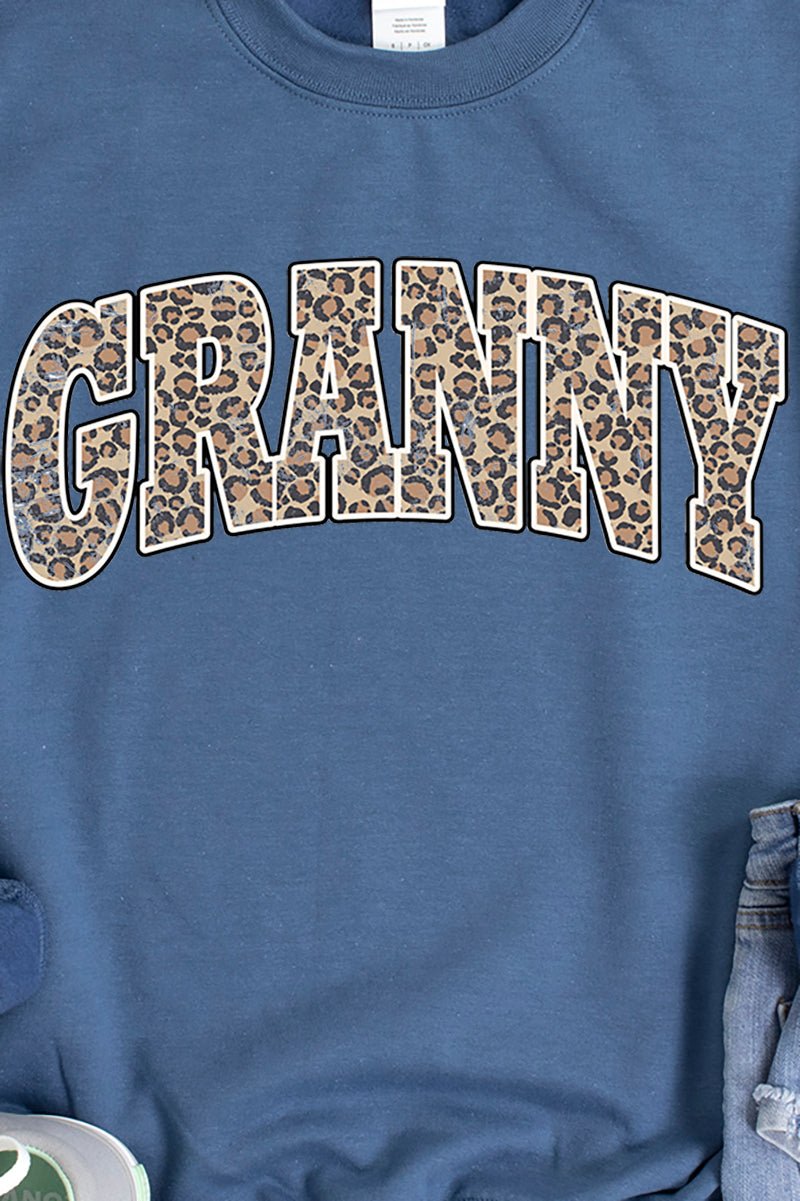 Arched Granny Leopard Heavy-weight Crew Sweatshirt - Wholesale Accessory Market