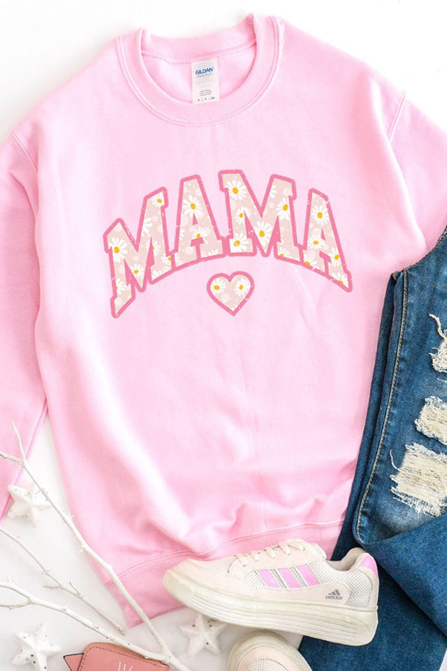 Daisy Retro Mama Heavy-weight Crew Sweatshirt - Wholesale Accessory Market