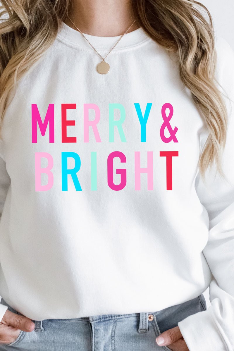 Very Merry & Bright Heavy-weight Crew Sweatshirt - Wholesale Accessory Market