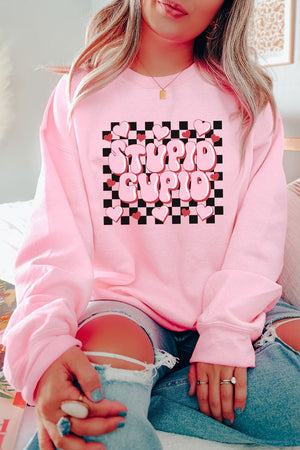 Stupid Cupid Heavy-weight Crew Sweatshirt - Wholesale Accessory Market