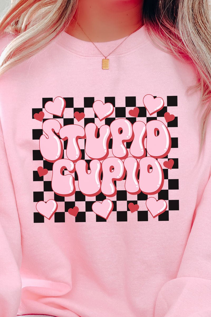 Stupid Cupid Heavy-weight Crew Sweatshirt - Wholesale Accessory Market