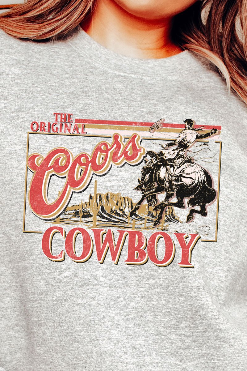 Coors Cowboy Heavy-weight Crew Sweatshirt - Wholesale Accessory Market