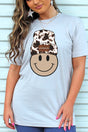 Cowhide Beanie Mama Happy Face Unisex Blend Tee - Wholesale Accessory Market